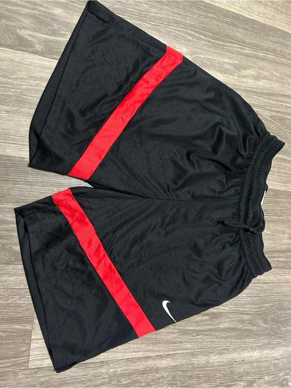 Nike Black Shorts with Red Accent Stripe
